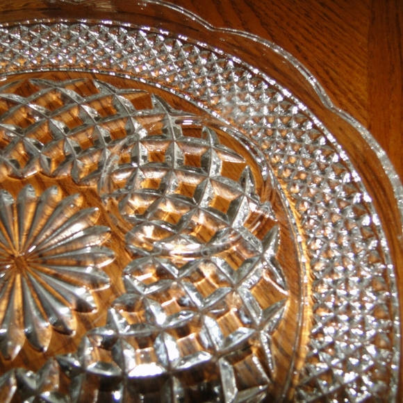 vintage Anchor Hocking Wexford Pattern Snack Plate & Cup 2 set lot - Picture 4 of 5